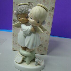 Vtg Precious Moments Figurine Friendship 524921 Angels We Have Heard On High ‘91